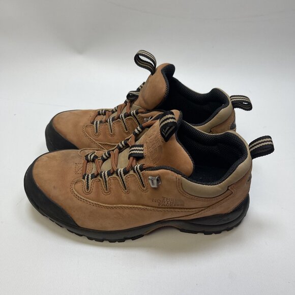 Y2K North Face Hiking Boots Nubuck Brown Leather Shoes Lace Low Women's Sz 9 - Picture 3 of 13